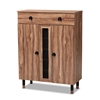 Baxton Studio Valina Modern and Contemporary 2-Door Wood Entryway Shoe Storage Cabinet with Drawer